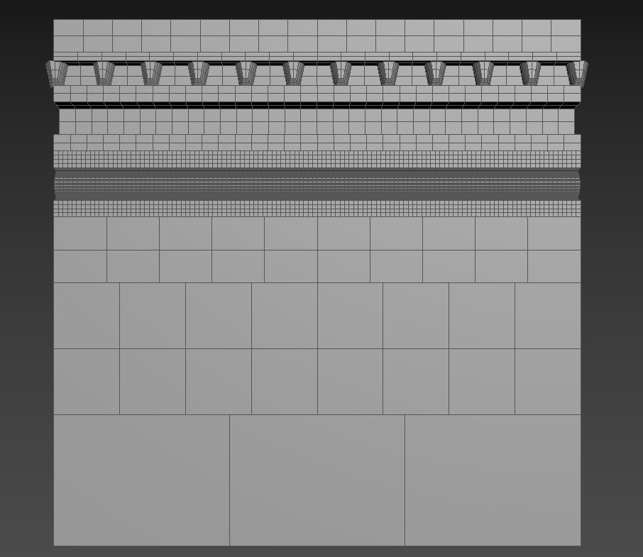 I started by building the base mesh in 3ds max, making sure that the trim sheet was exactly 1x1 meters. This saved a lot of headaches later down the line.