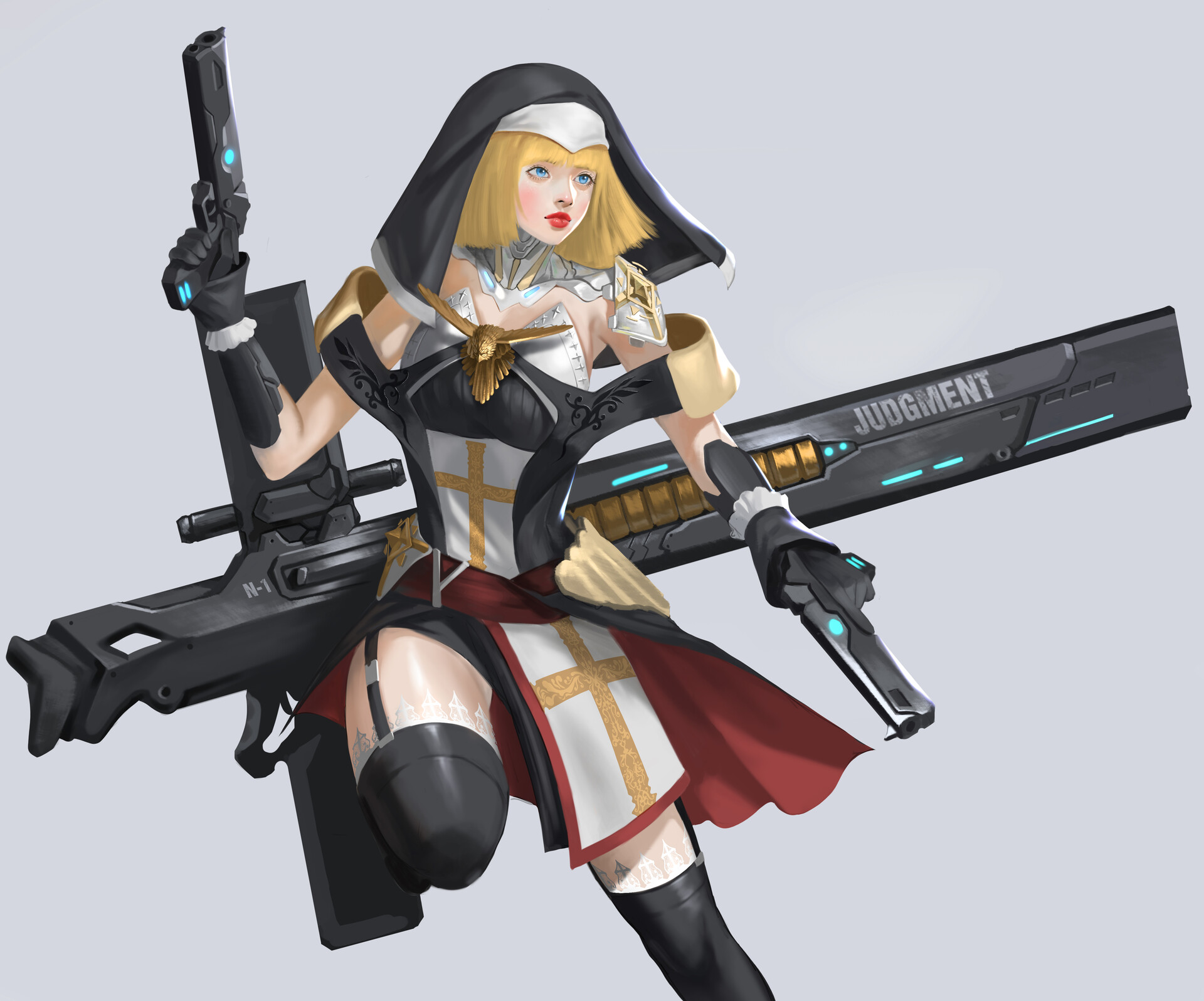 ArtStation battle nun