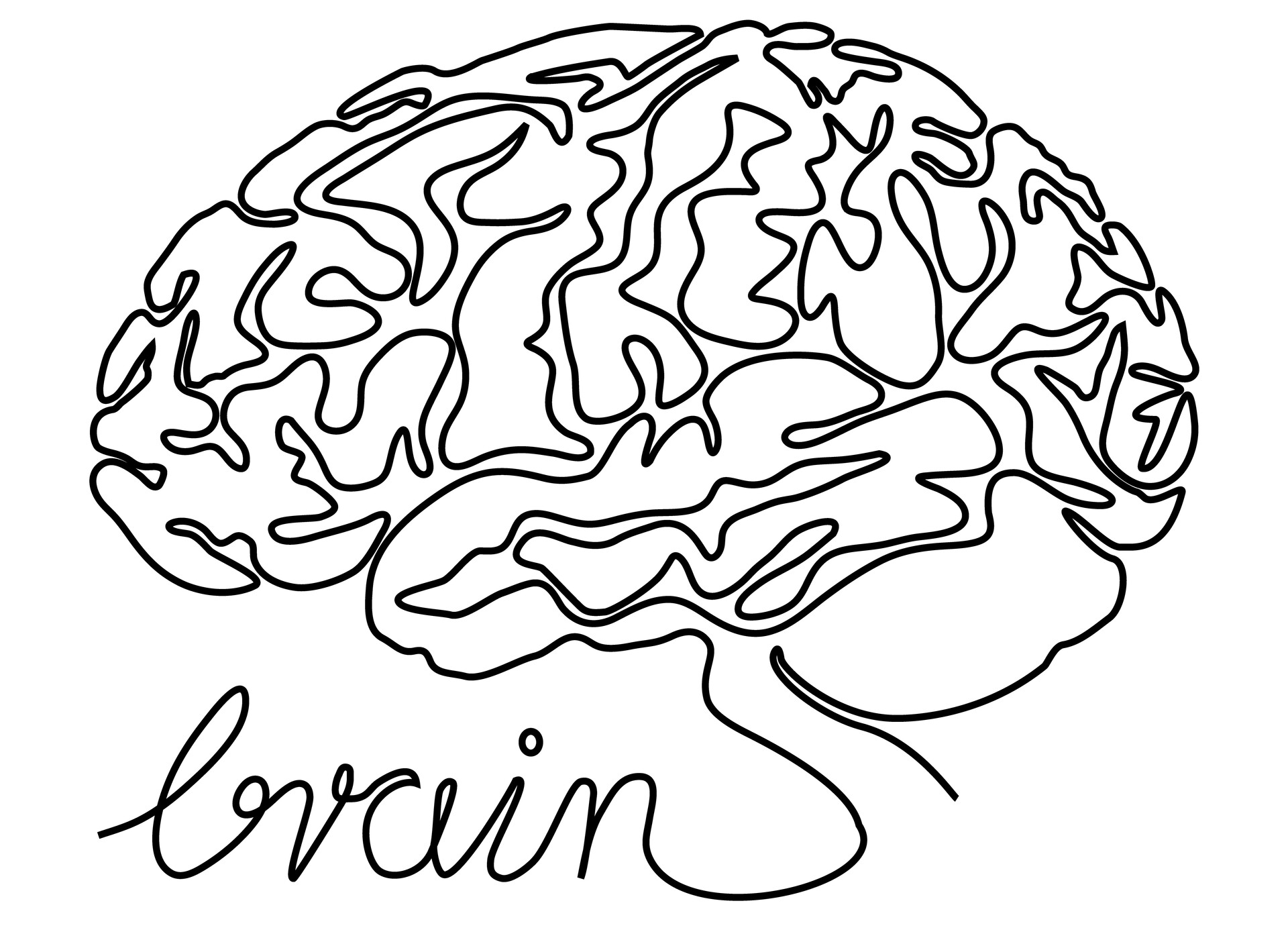 Мозг одной линией