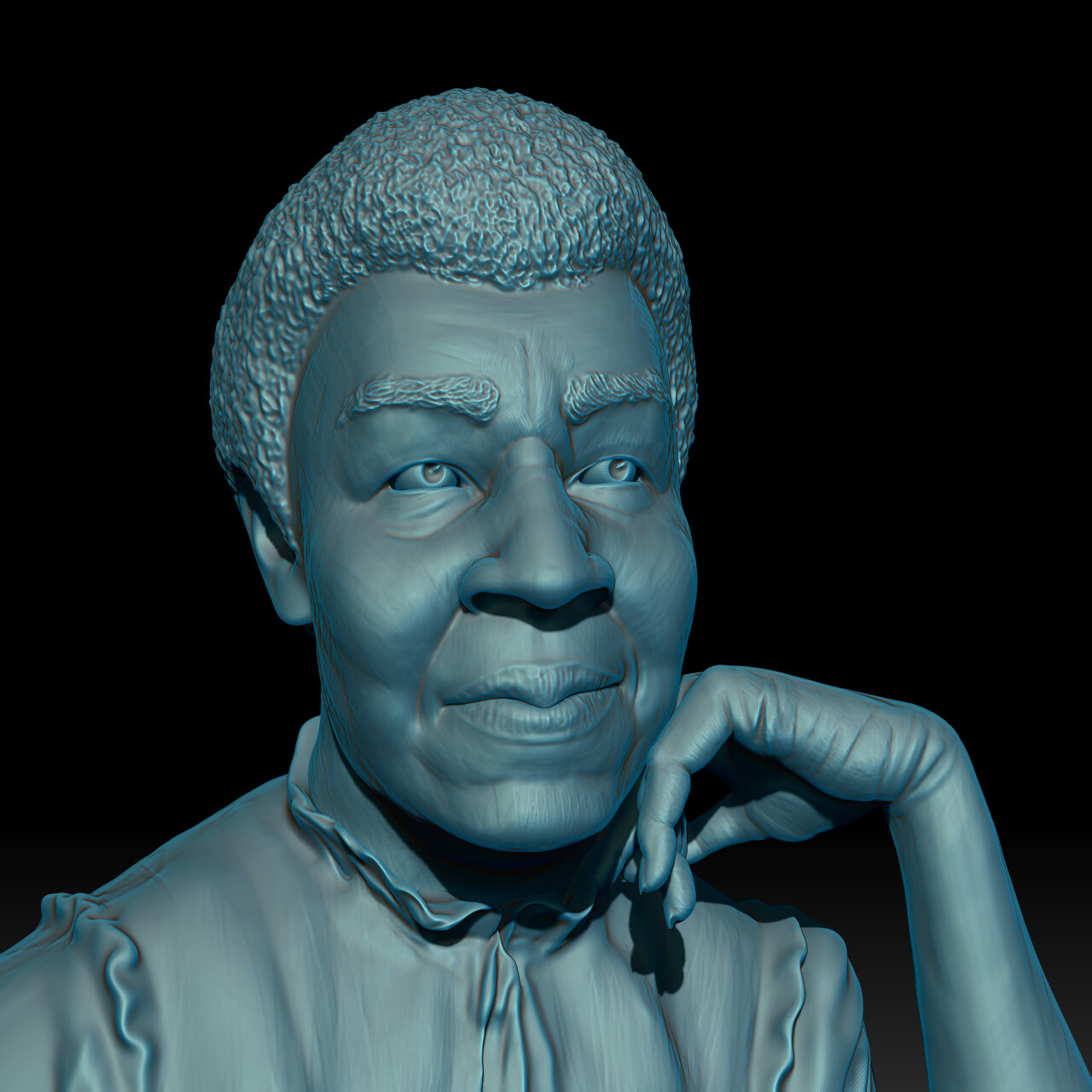 the 3D portrait I sculpted for the Bas Relief