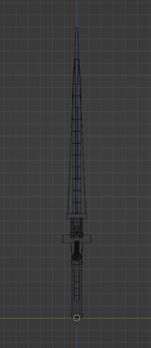 Sword Wireframe Side