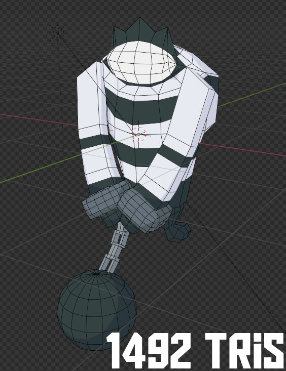 Sprinsioner 3D model, animated and then rendered for later refinement in aseprite as a sprite