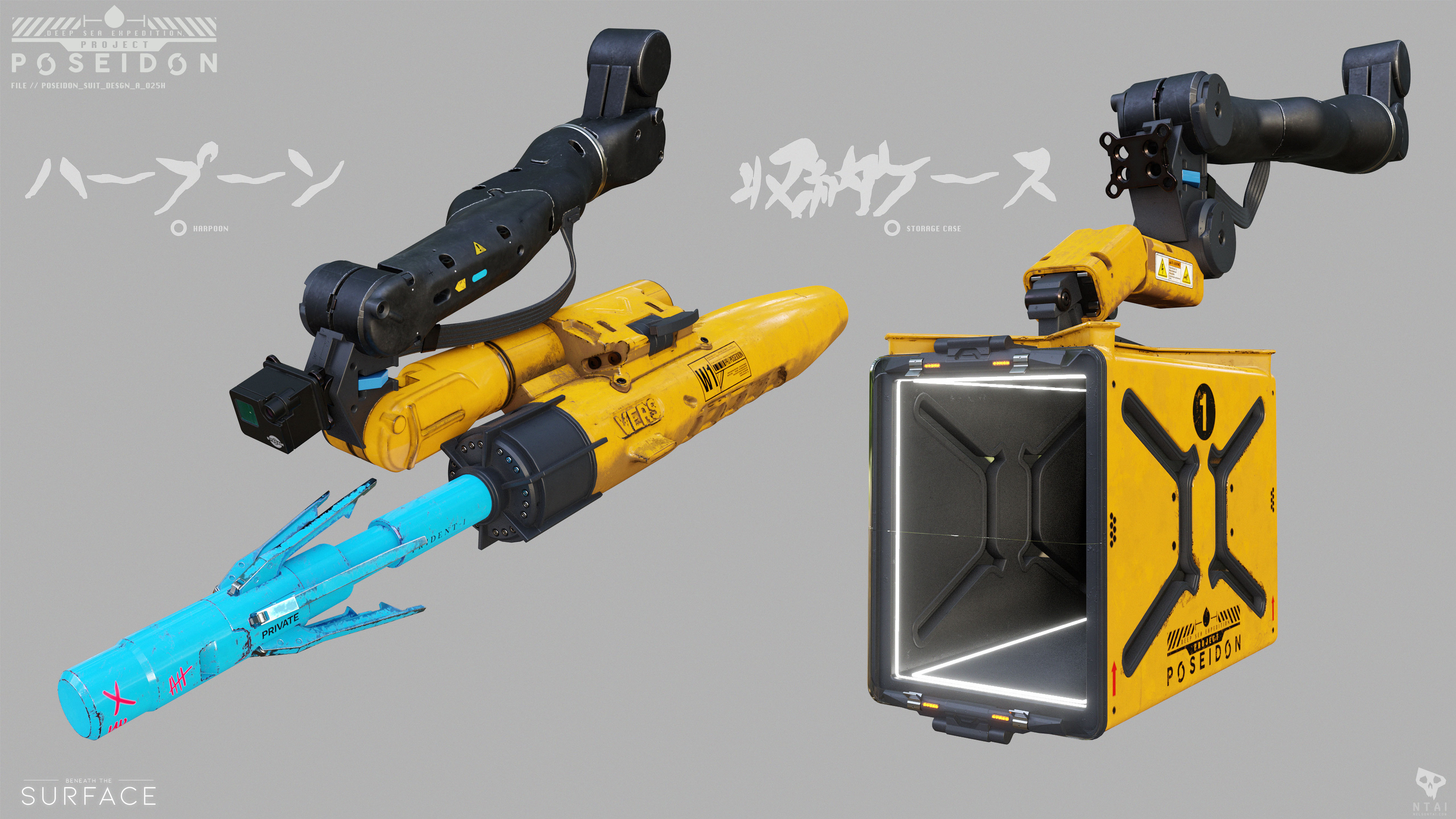 Secondary Arms - Harpoon launcher + bio-container