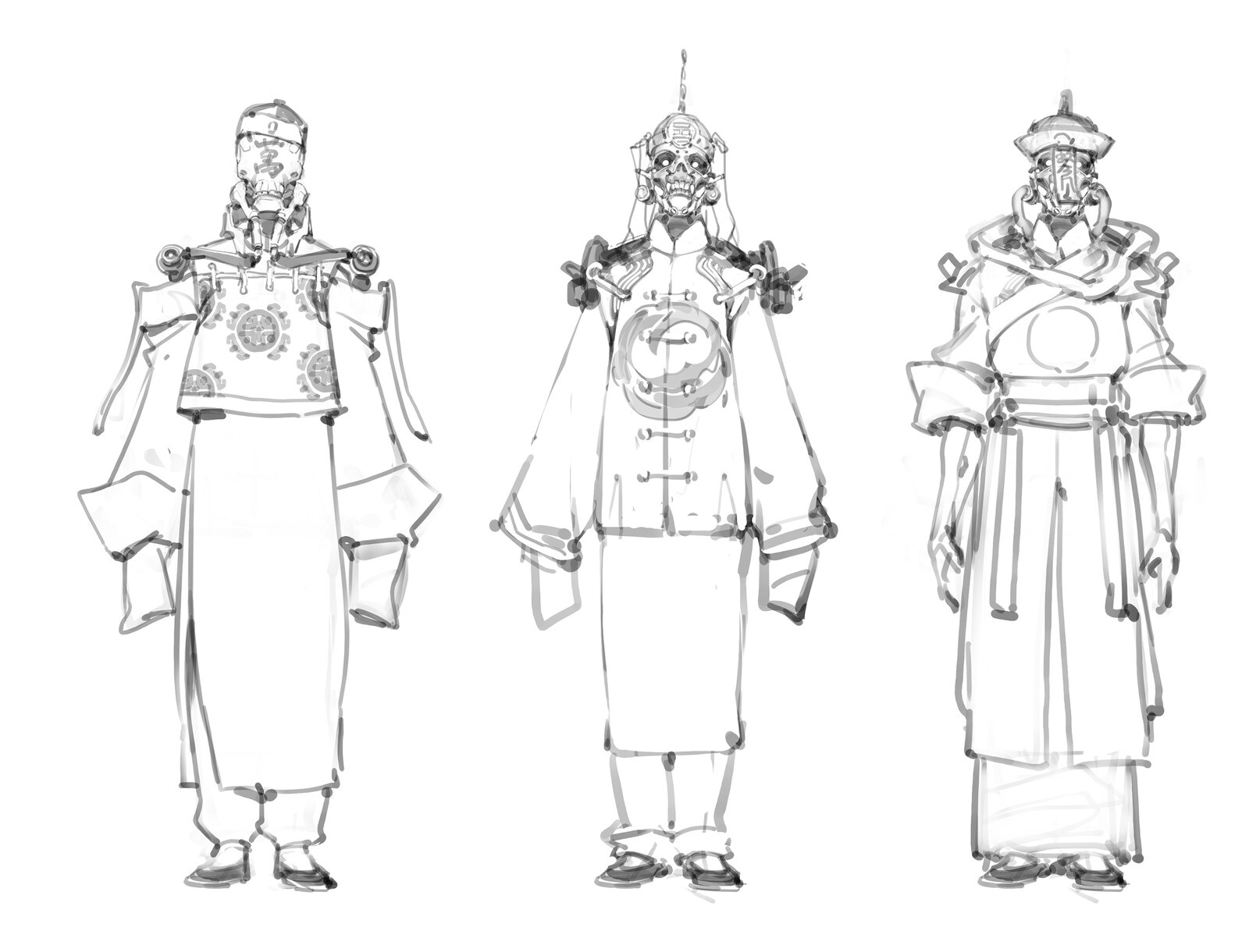 僵尸早期概念稿Early sketches