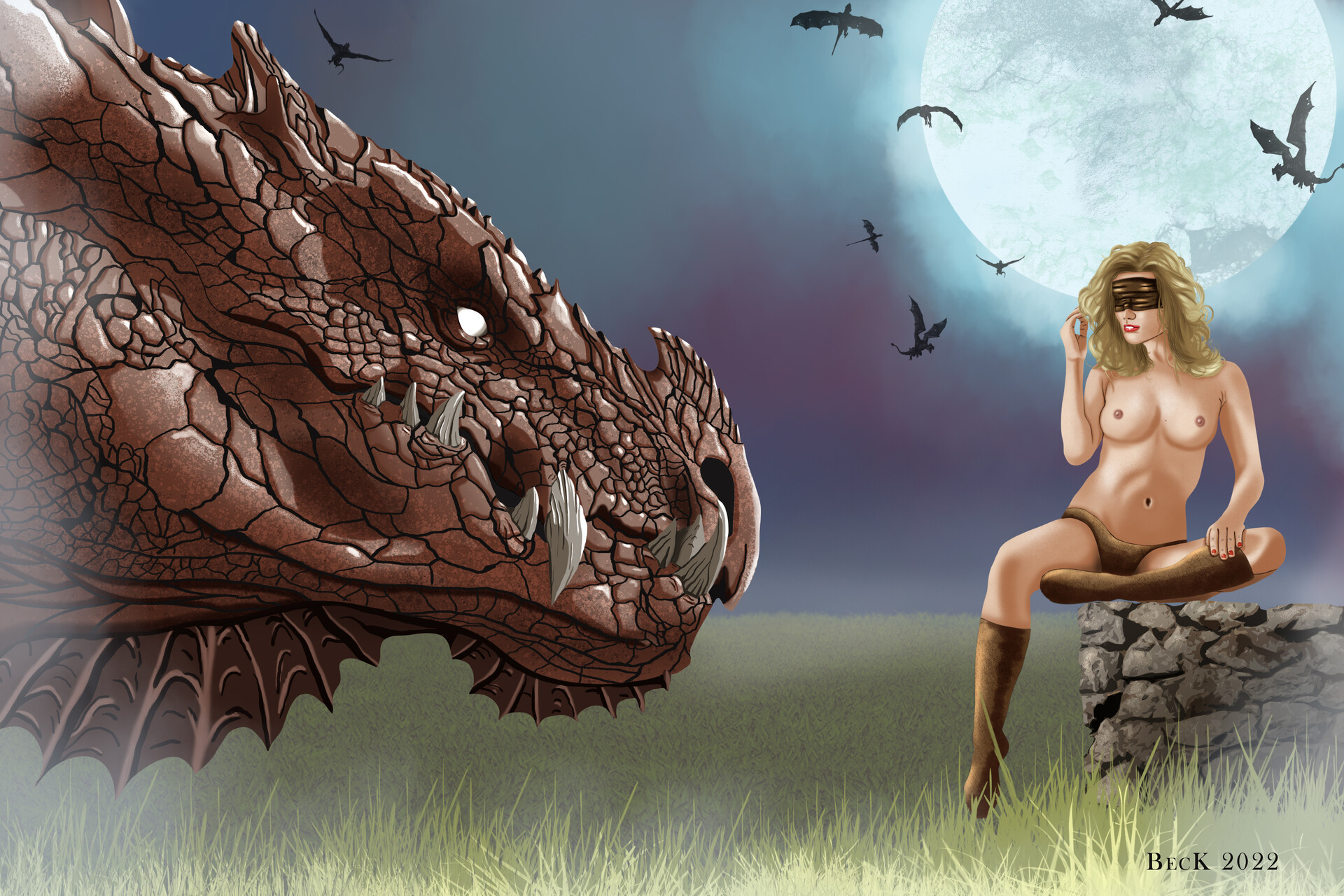 Naked Girls With Dragons