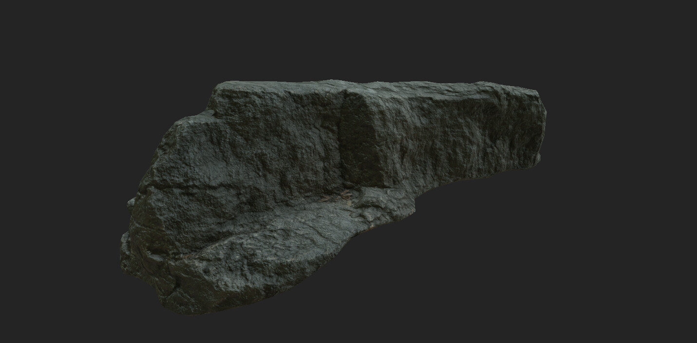 Once the roughness of the rock had been calibrated, the textures were ready for exporting. I repeated this process for each of my photogrammetry rock assets and imported them into Unreal Engine.