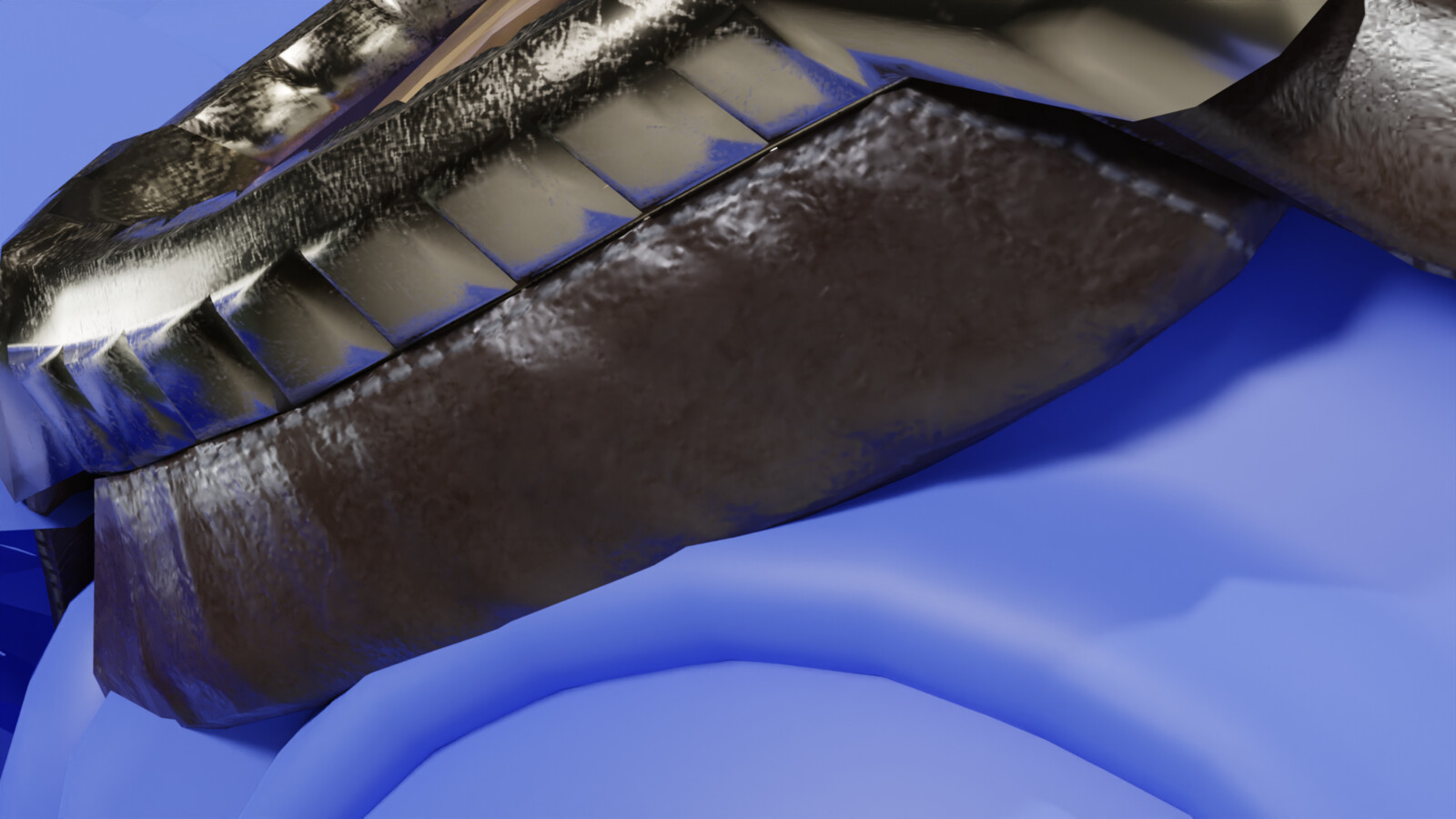 The stiching turned out great. Its all texture so it stays low-poly!