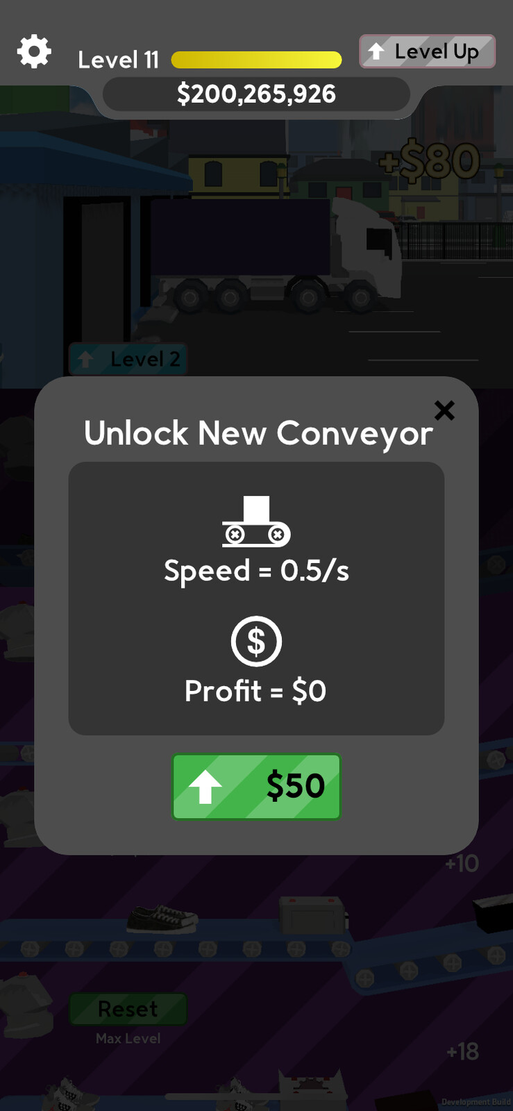 Unlock new conveyor popup window. 

Custom UI and icons made with Affinity Designer.