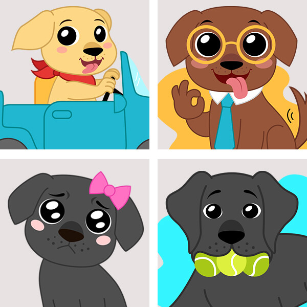 ArtStation Labrador Emojis