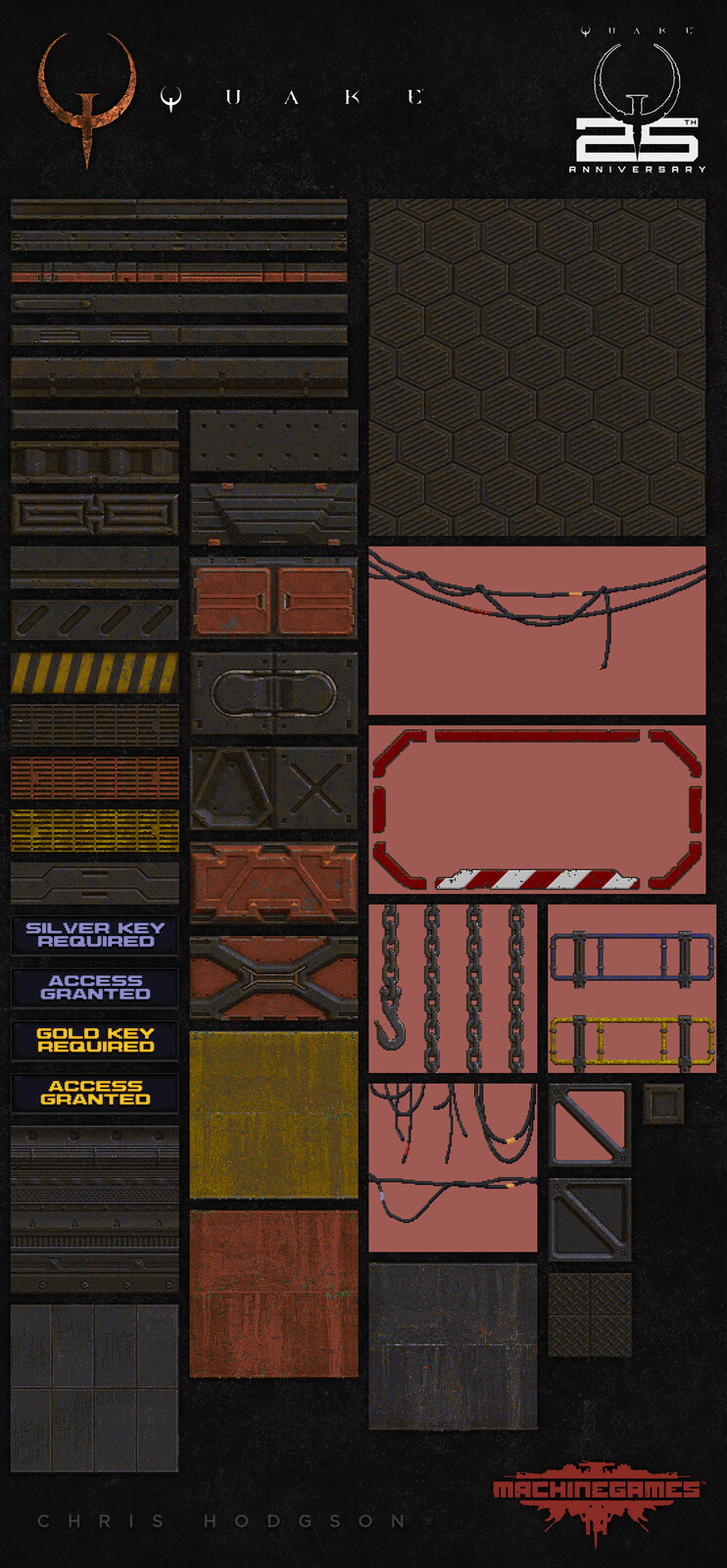 The additional textures I created for the level.