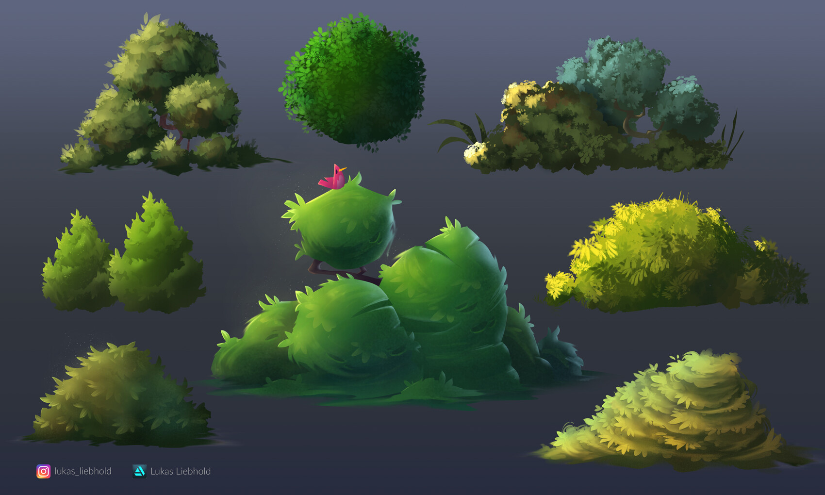 ArtStation - Bush Studies (+ Tutorial)