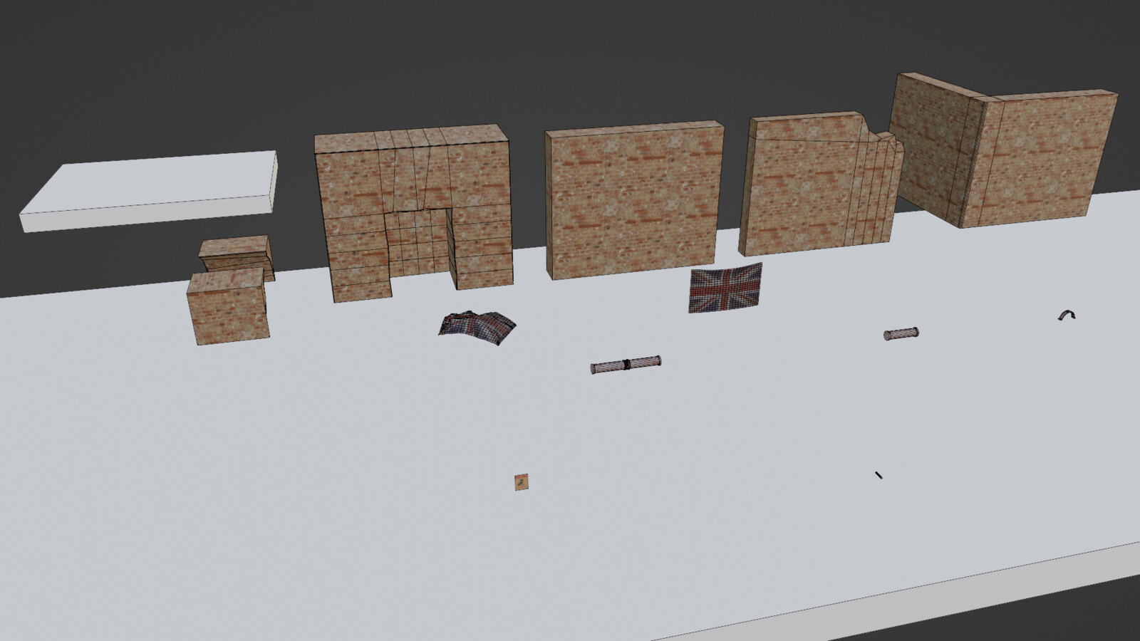 I started by building some basic environment assets relevant to the idea that I had. Once my meshes were built and unwrapped, I took them into Unreal.