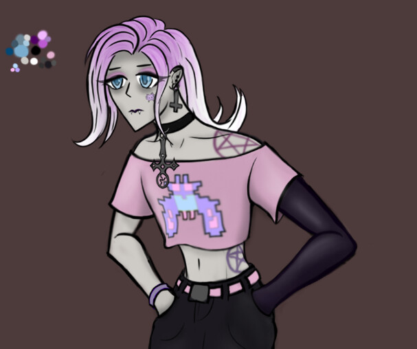 ArtStation Pastel Goth Gamer Vampire