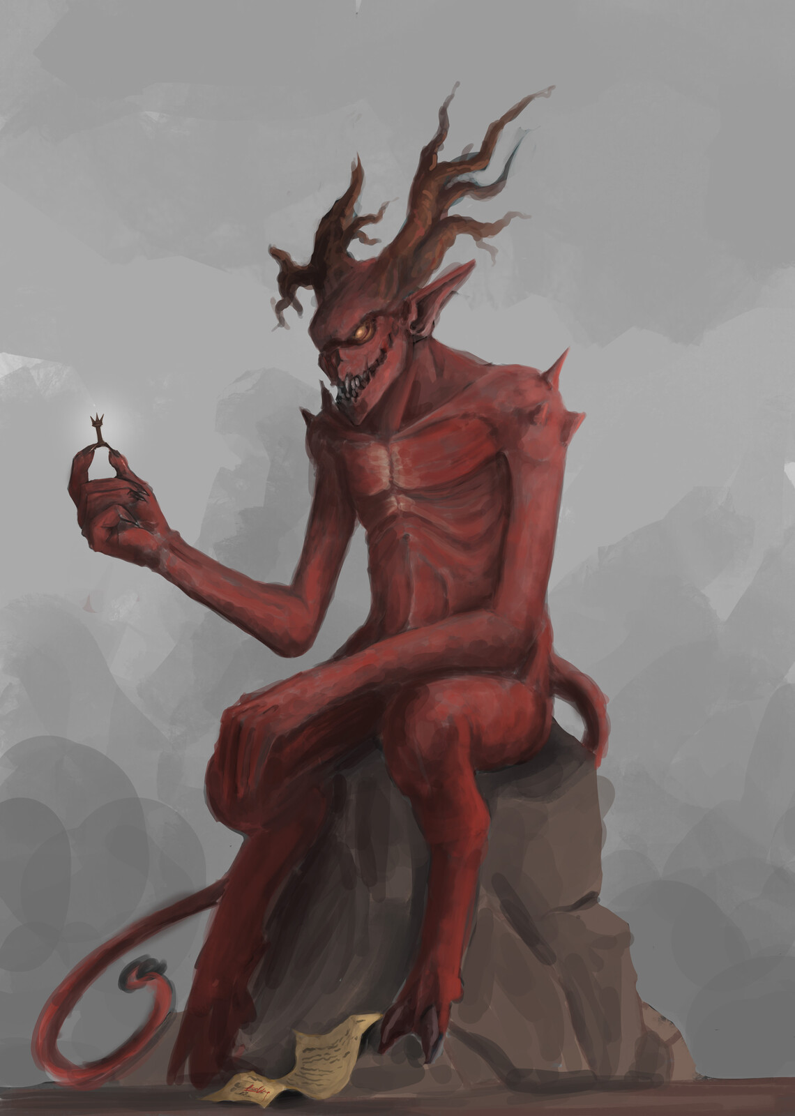 The demon illustration