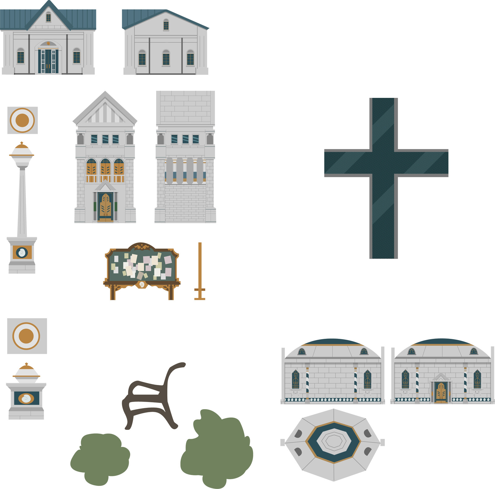 Vector buildings and objects