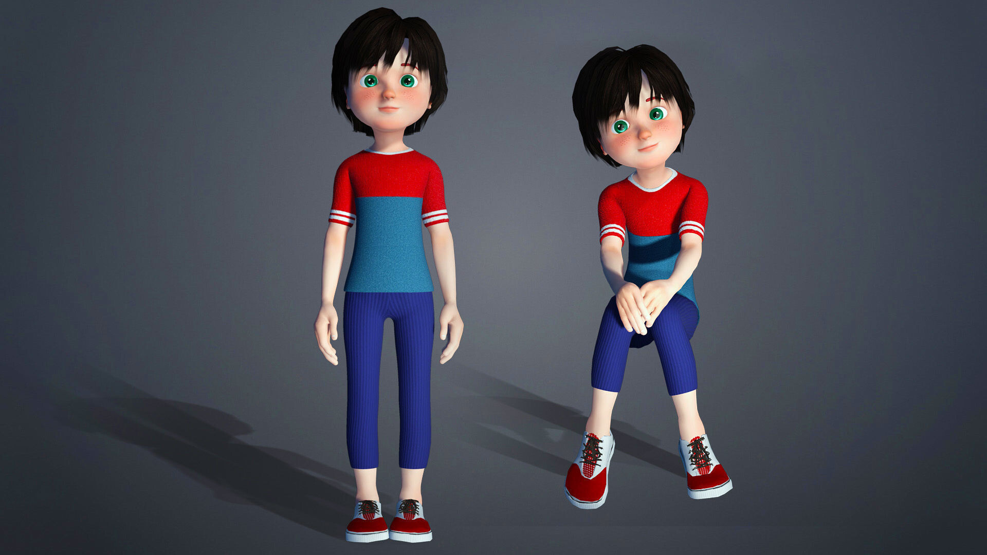 ArtStation - 3D Cartoon Boy Rigged Character Stylish Model