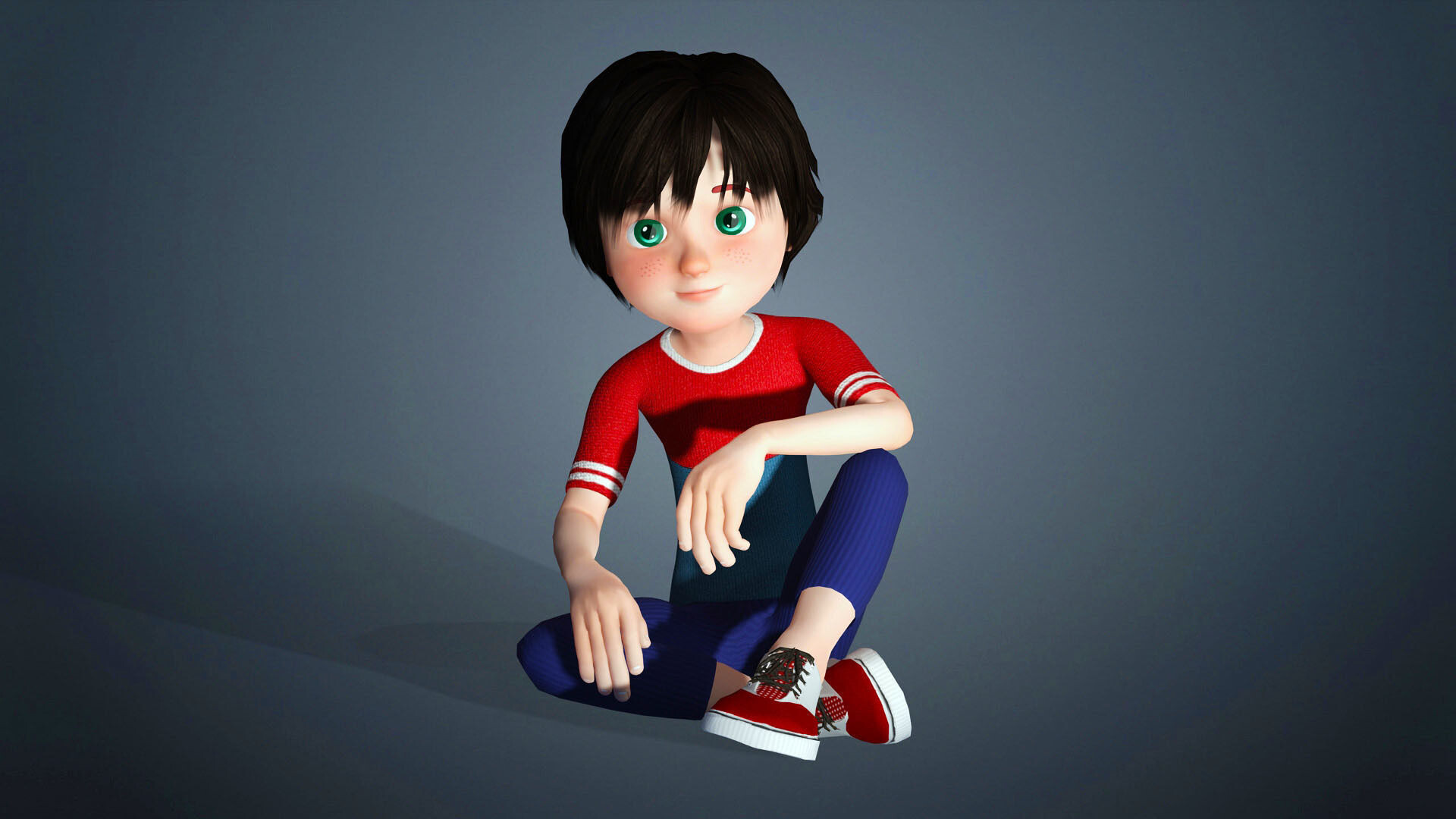 Anindya Roy - 3D Cartoon Boy Rigged Character Stylish Model