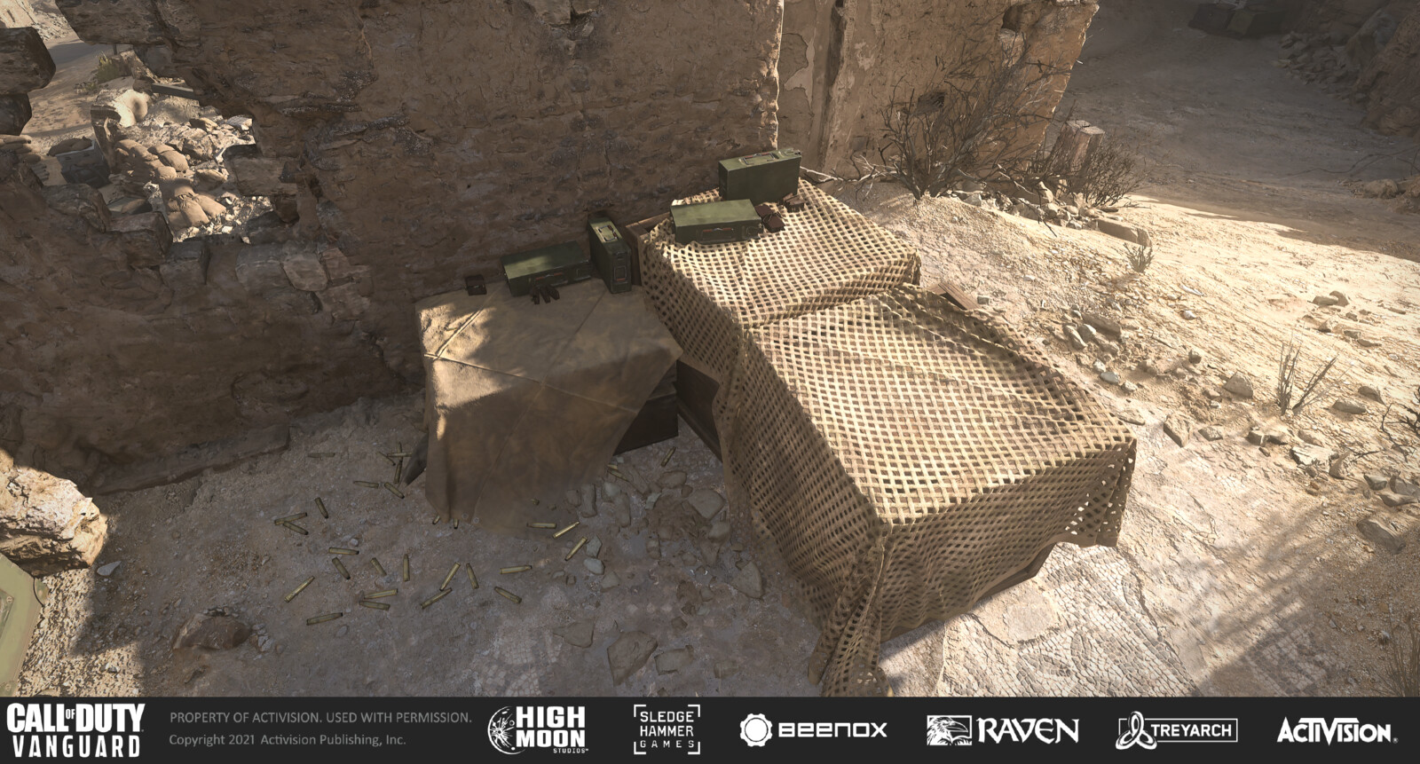 Responsible for the tarp and wall material. Shoutout to Marquis Houghton https://www.artstation.com/marq4porsche as he was the level artist on this.