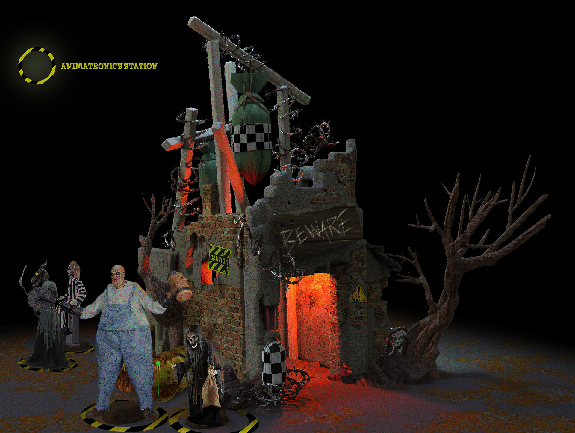 J. R. Coffron Spirit Halloween ISE Animatronics Demo Post Apocalyptic