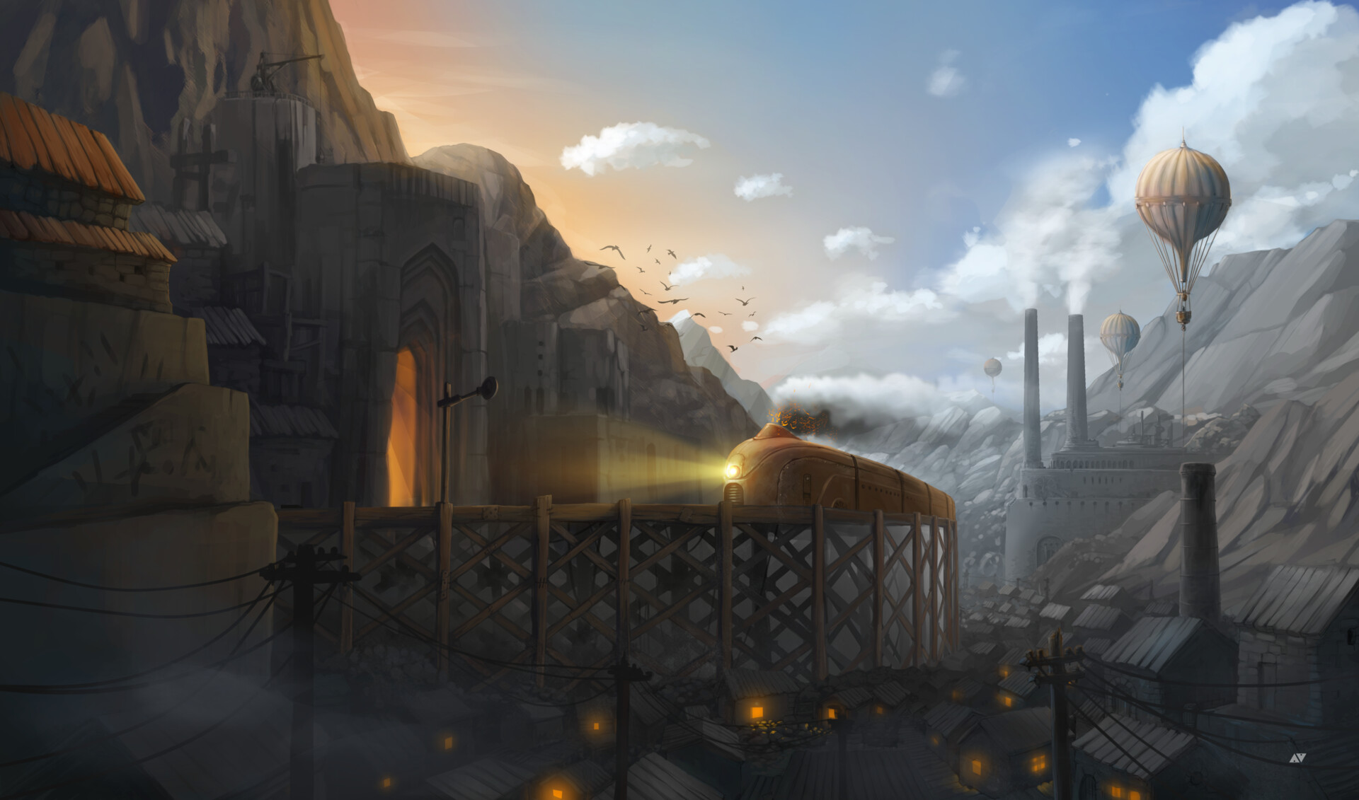 ArtStation - Steampunk environment concept