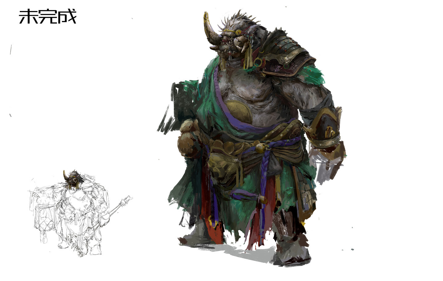 Artstation 一组关于中国传统怪物的设计