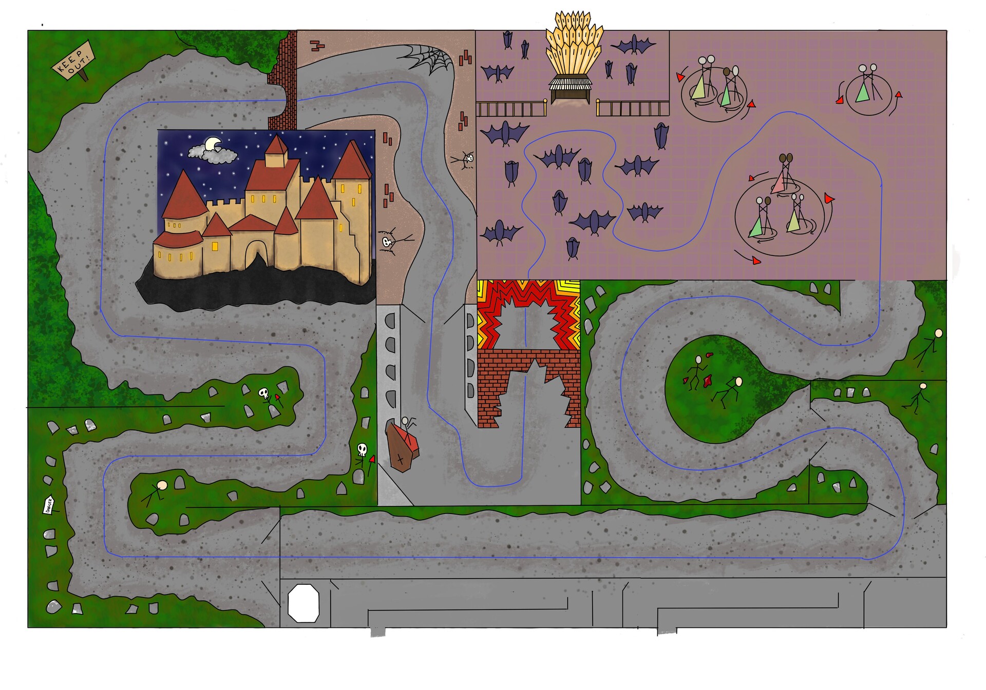 Katie Baker - Dark Ride lay out