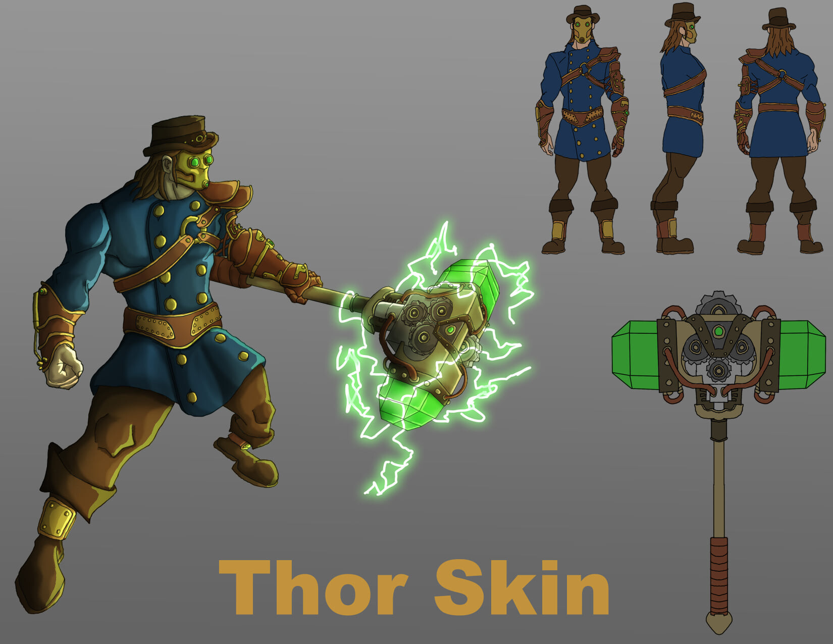 ArtStation - Thor Steampunk Skin Fan Art Idea