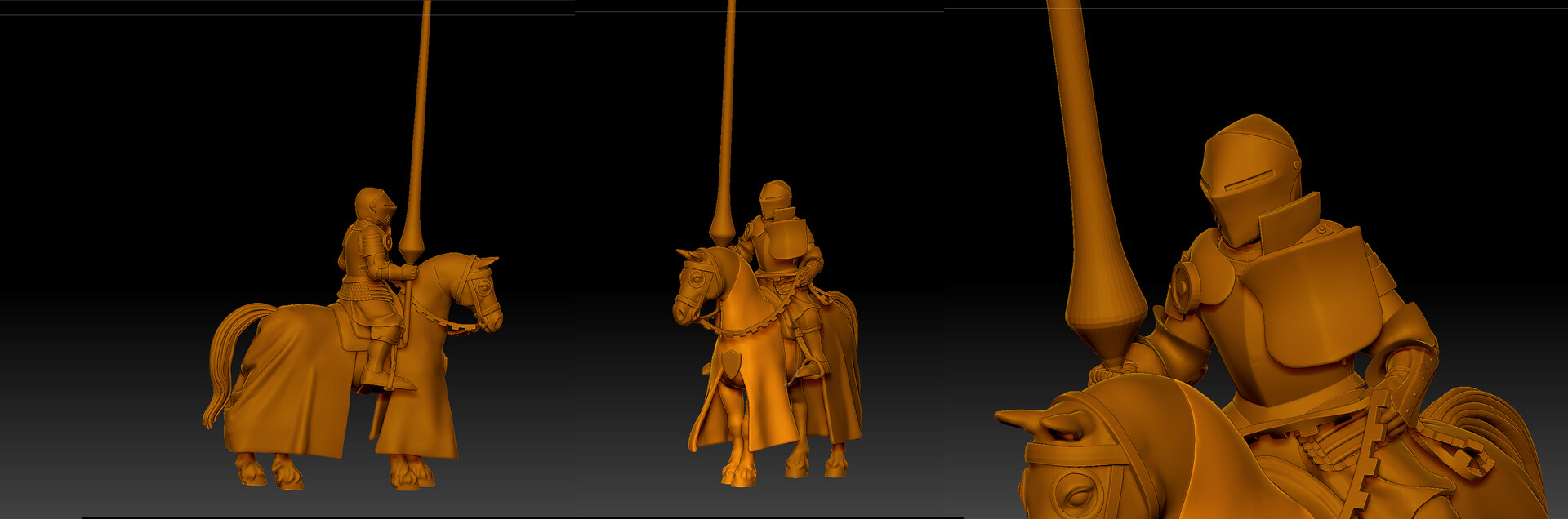 Banner Steed &amp; Lance By Bayonet &amp; Ricochet Miniatures 