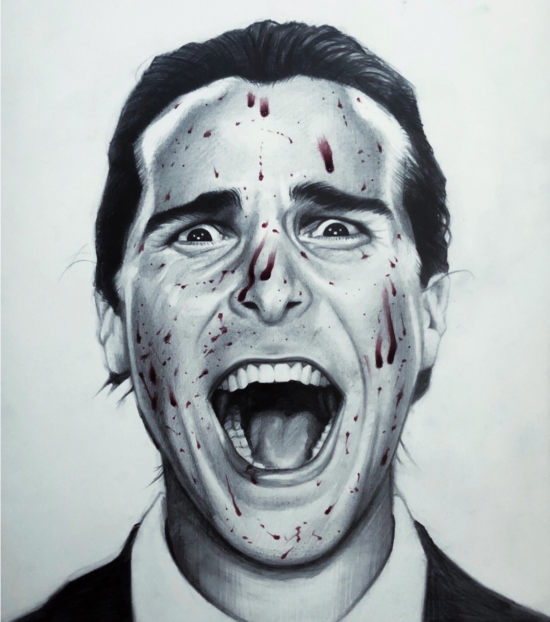 Christian Bale (pencil sketch) – Media Mahal Creative Solutions