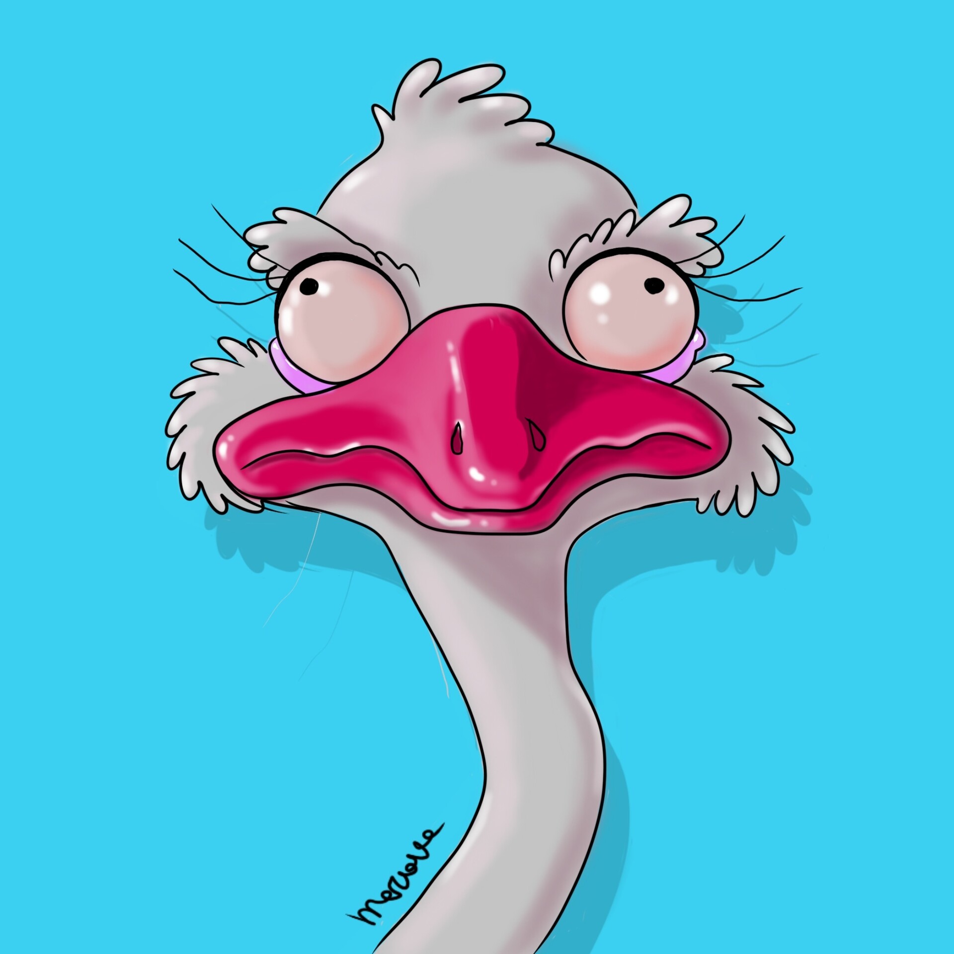 ArtStation - funny ostrich!