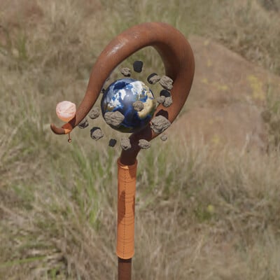 Earth Staff - Fantasy Object Design in Blender