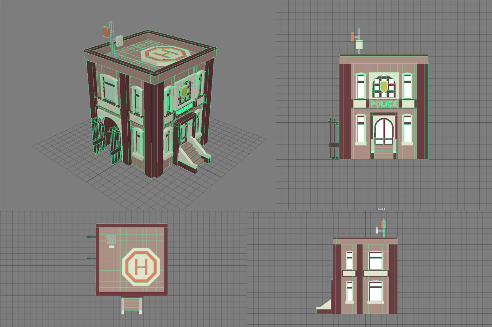 Police station - wireframe views