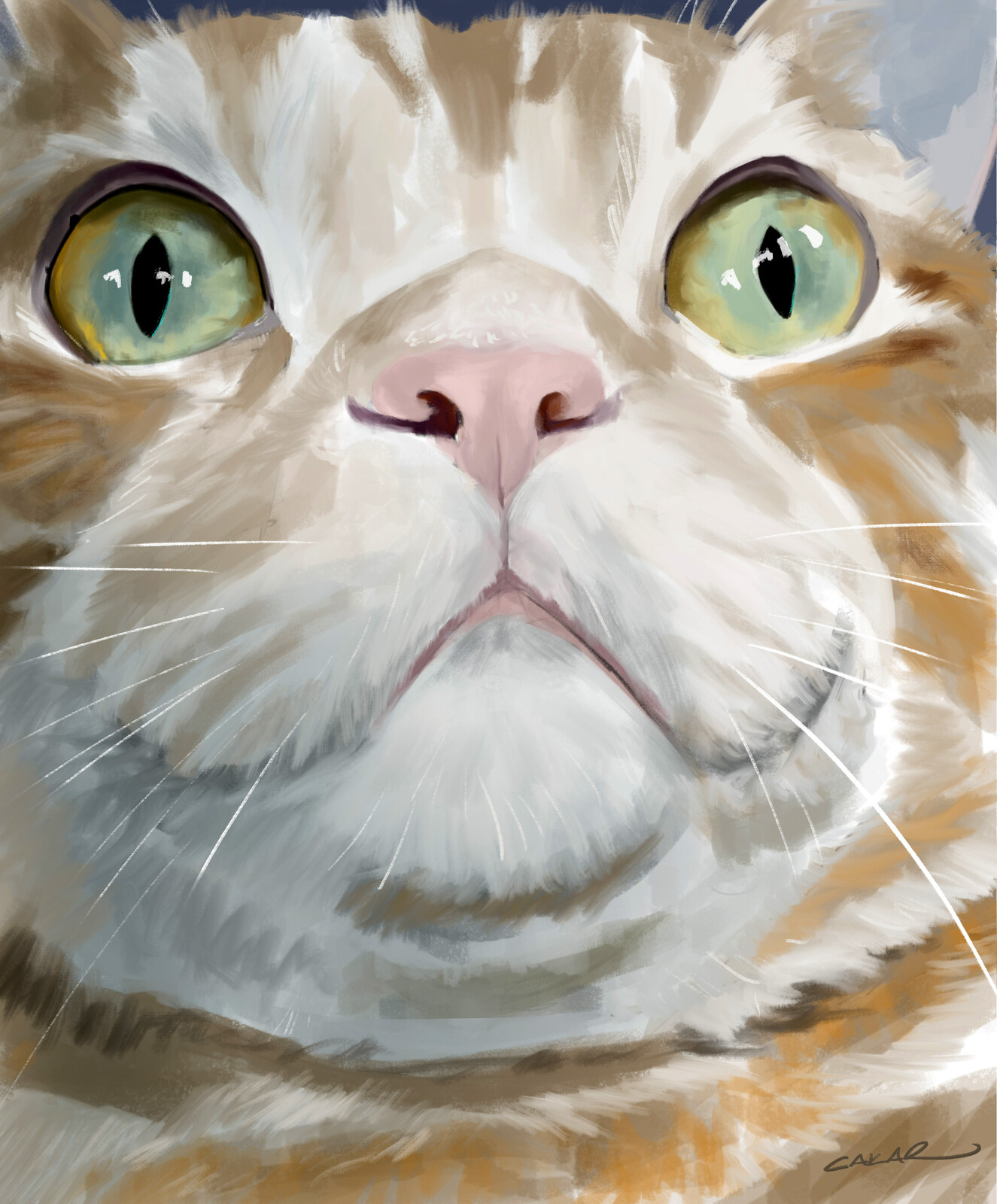 I painted a cat and I liked it