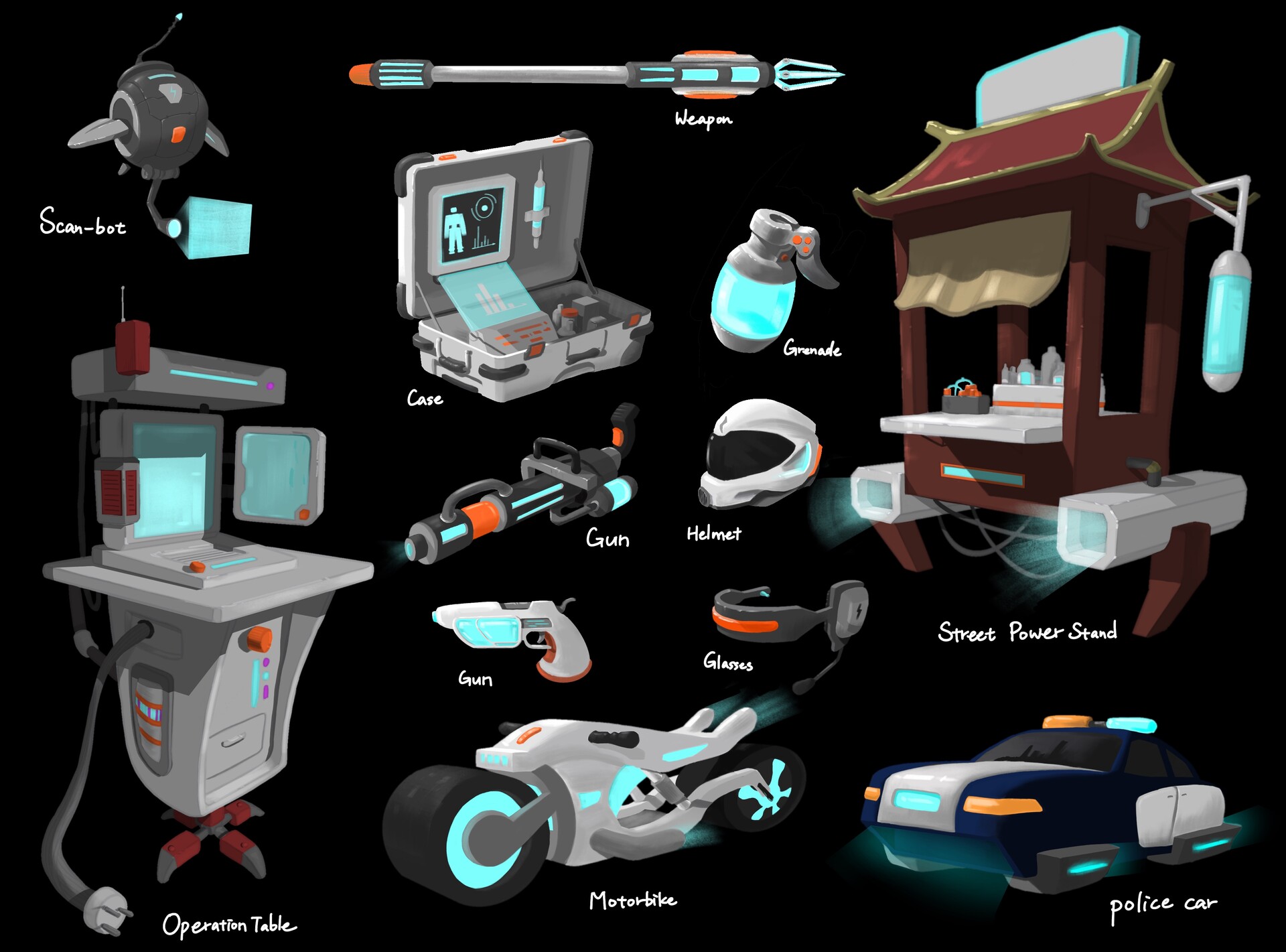 ArtStation - props design practice for class