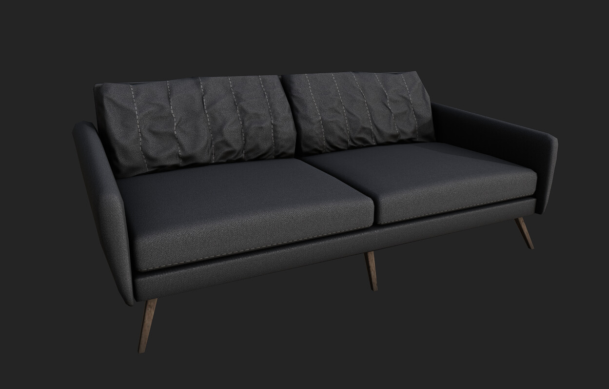 Couch (1k textures; Substance viewport)

This was one of many assets made for the interiors.