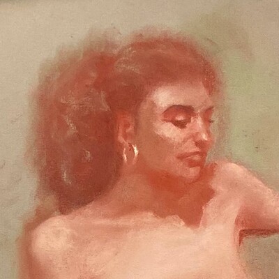 pastel rendered figures
