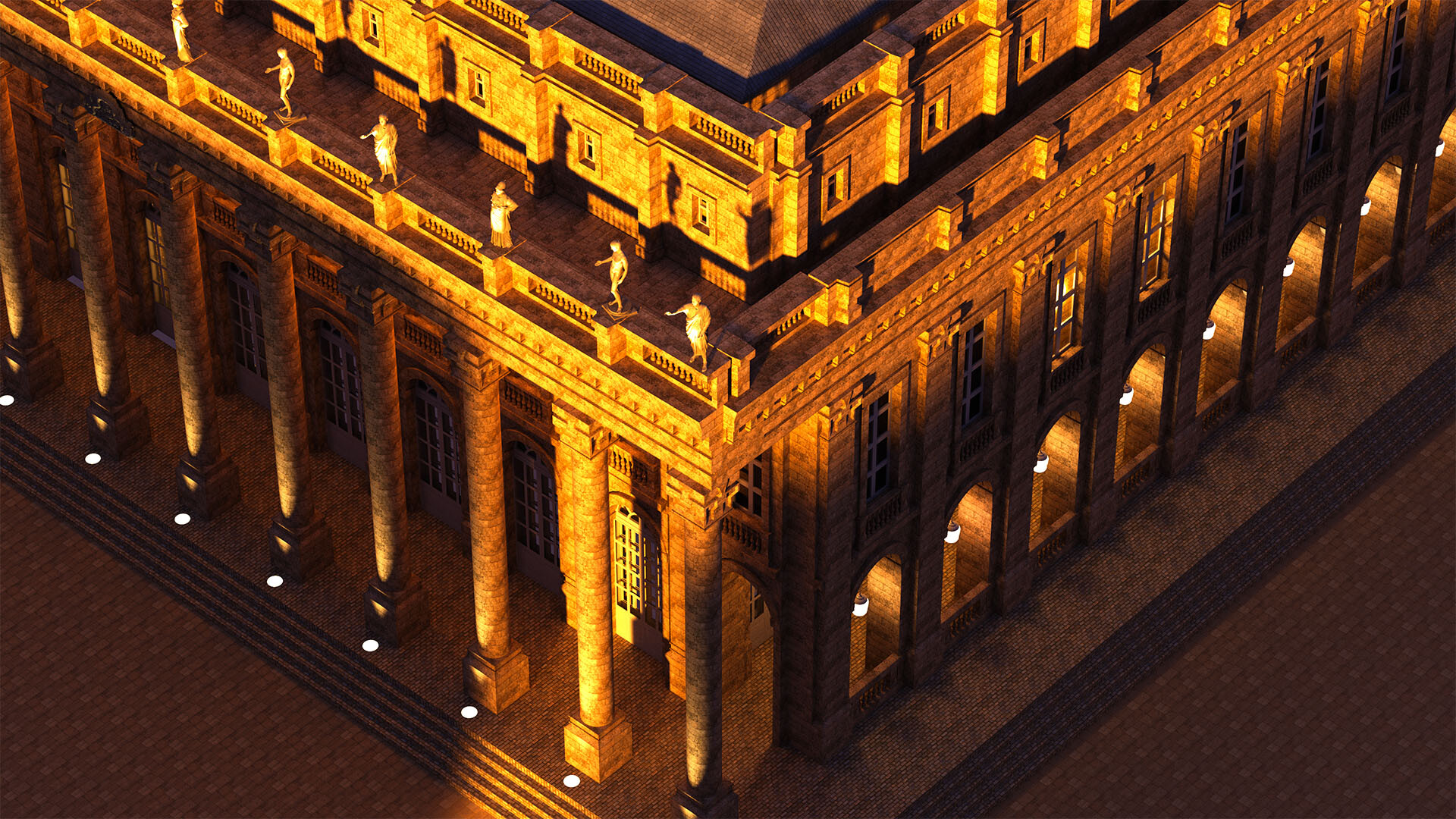 ArtStation Modeling modulaire GrandThéâtre Bordeaux