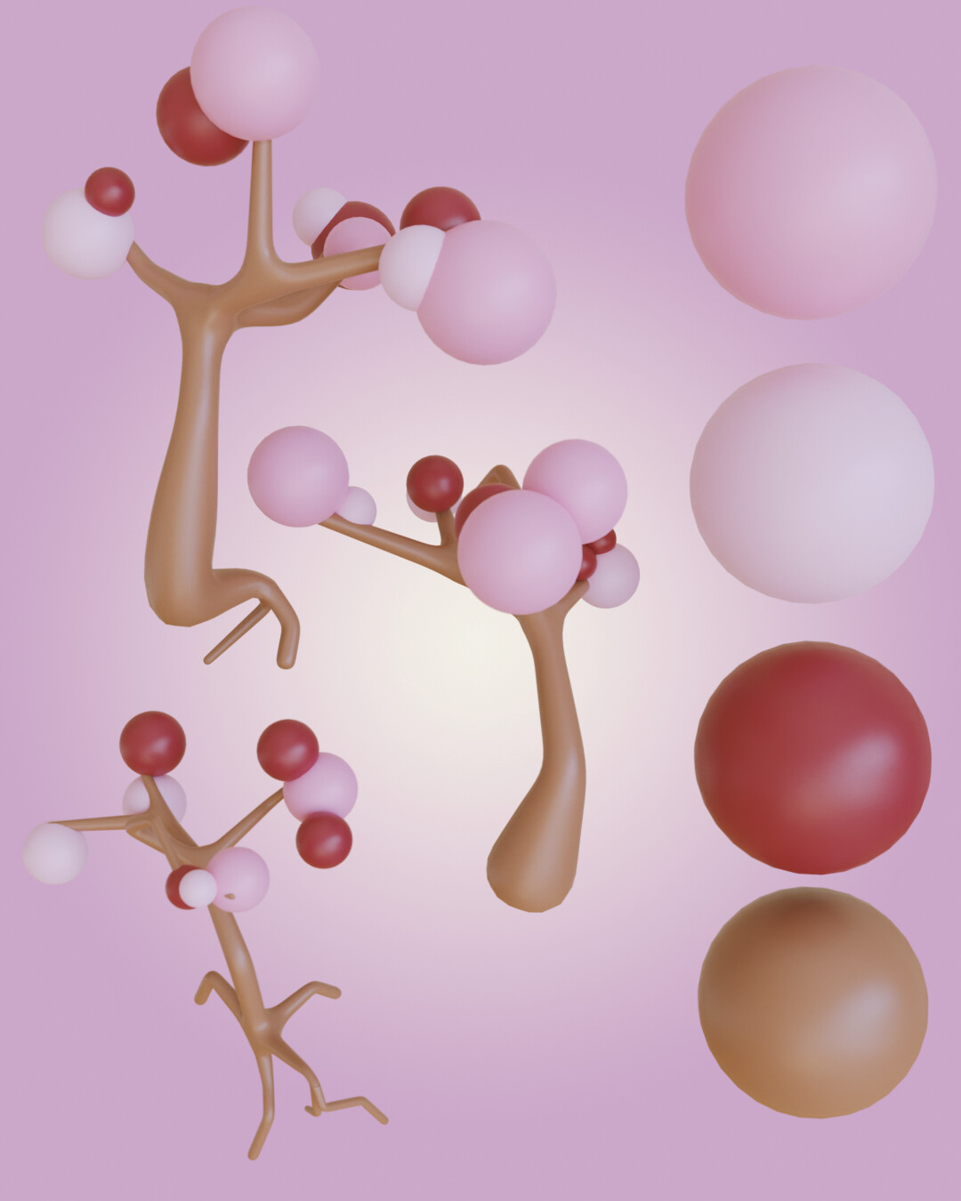 Stylized Cherry Trees