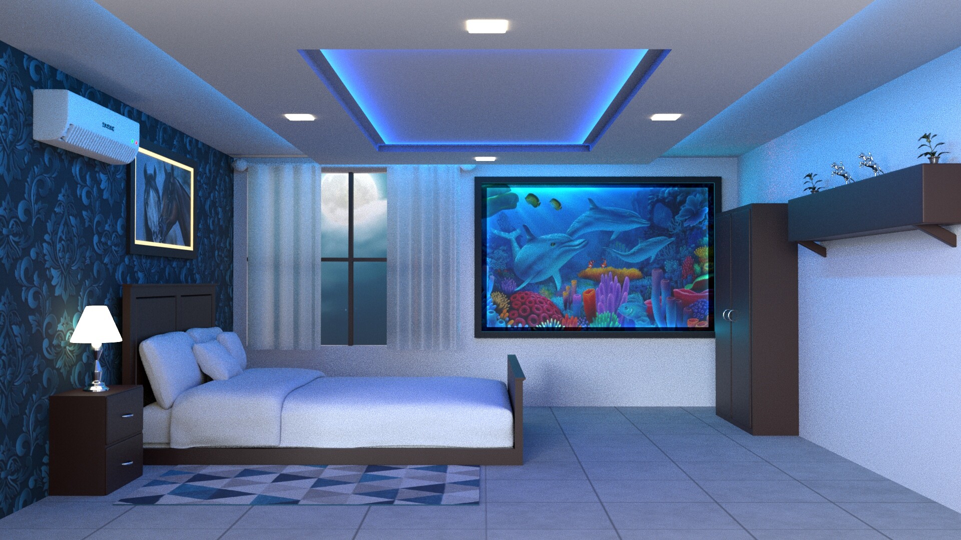 ArtStation - 3D Modelling Interior Design- Bedroom