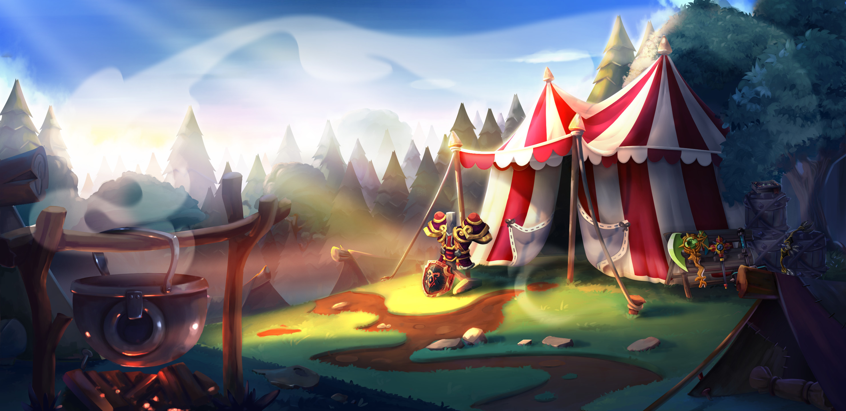 Website illustration for Forest Knight; a PvP Blockchain game!