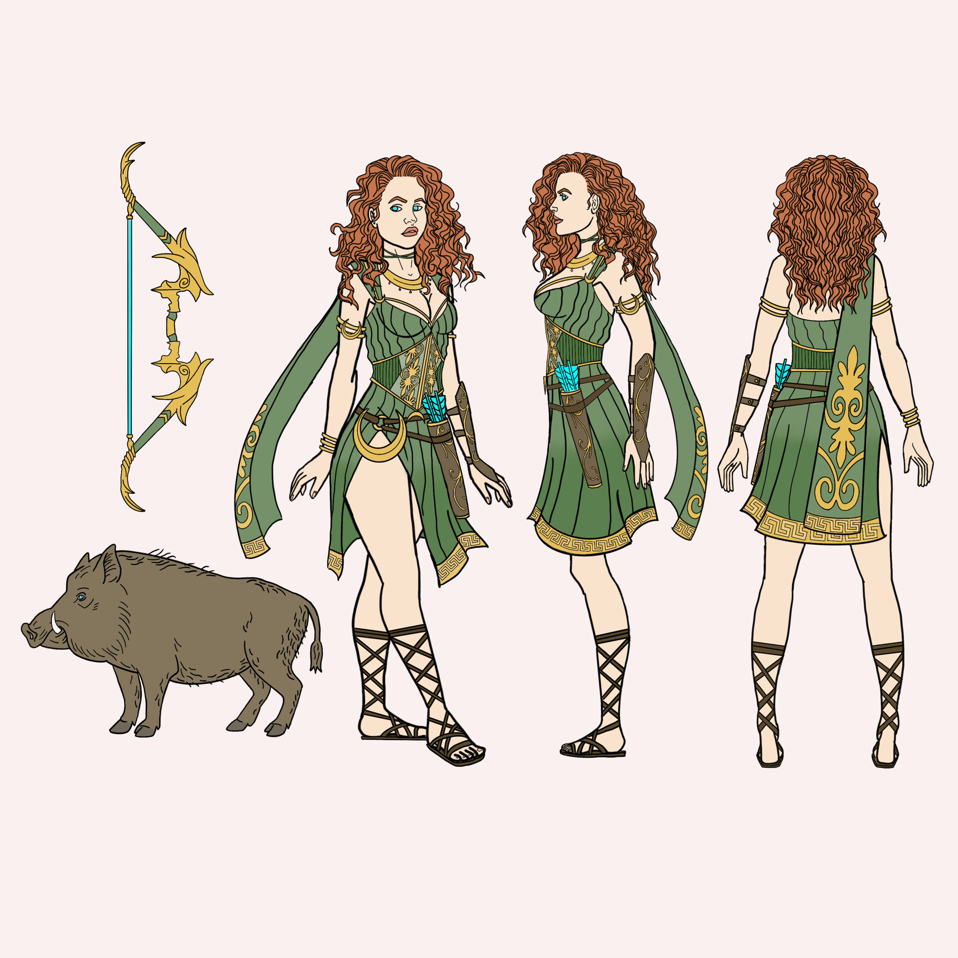 ArtStation Artemis Goddess of the Hunt Remodel Concept