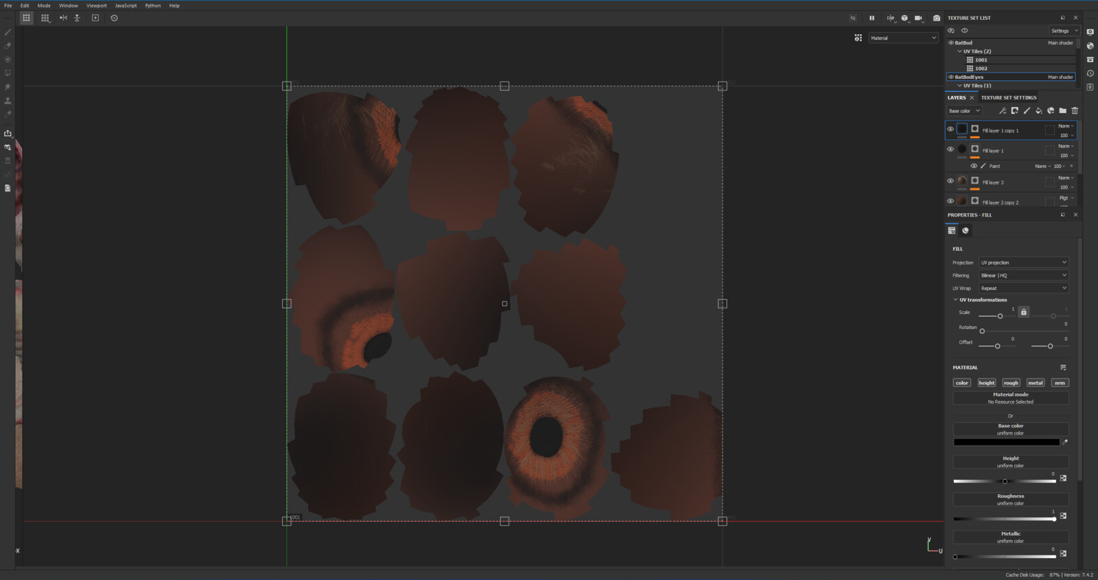 UV Texture Map for the eyes