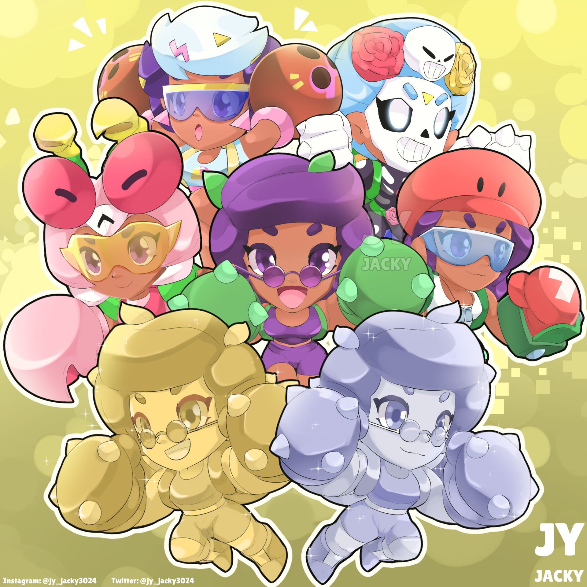 ArtStation All Rosa Skins in chibi style. Brawl Stars