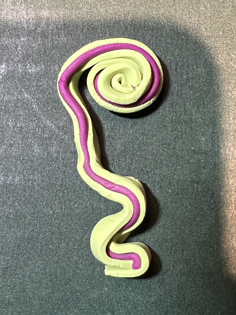 Polymer clay before manipulation