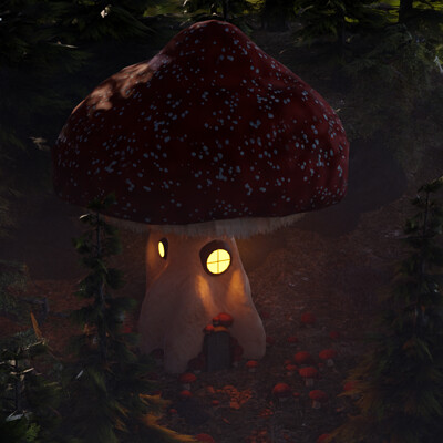Environment Design: Mushroom House Scene