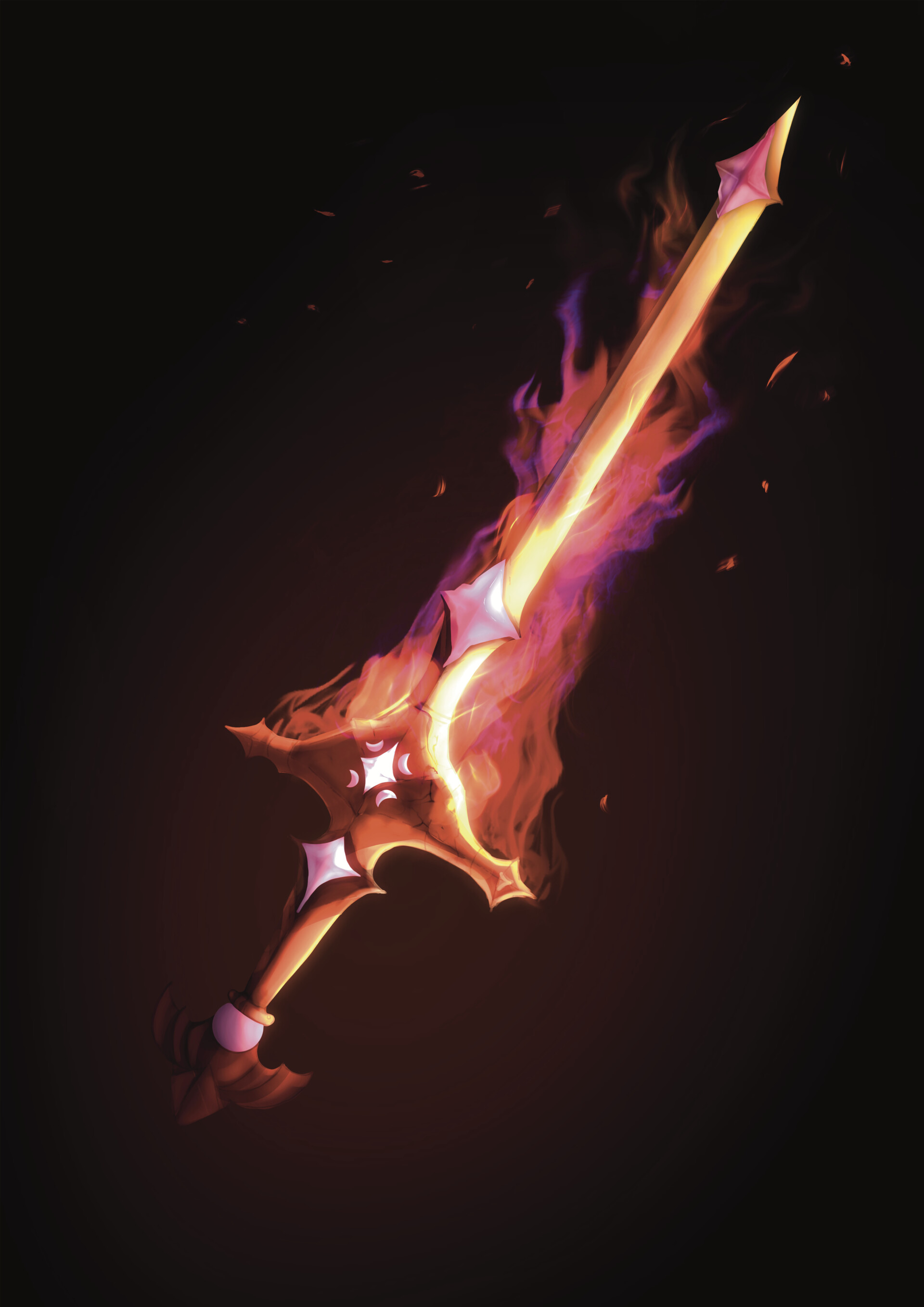 ArtStation Flame Tongue Scimitar