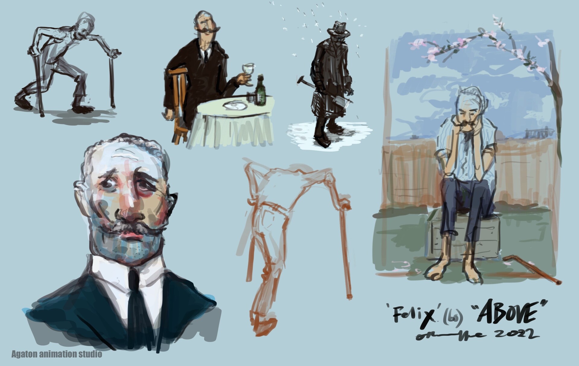 ArtStation - 7 Character sketches for animation set in Warsaw, Poland, 1943