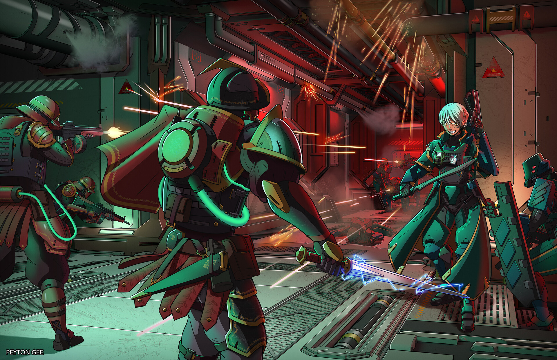 ArtStation Lancer Battlegroup Boarding Action