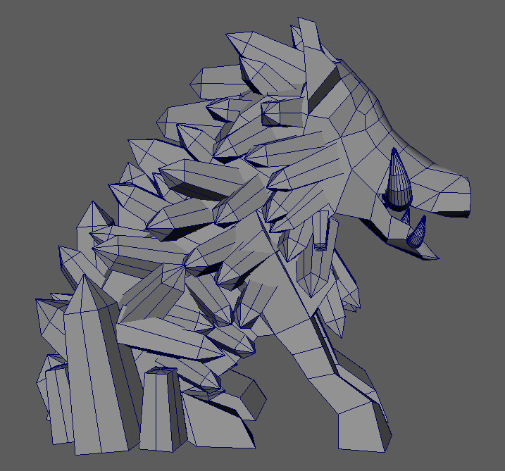 A quick blockout I used to begin with in ZBrush.