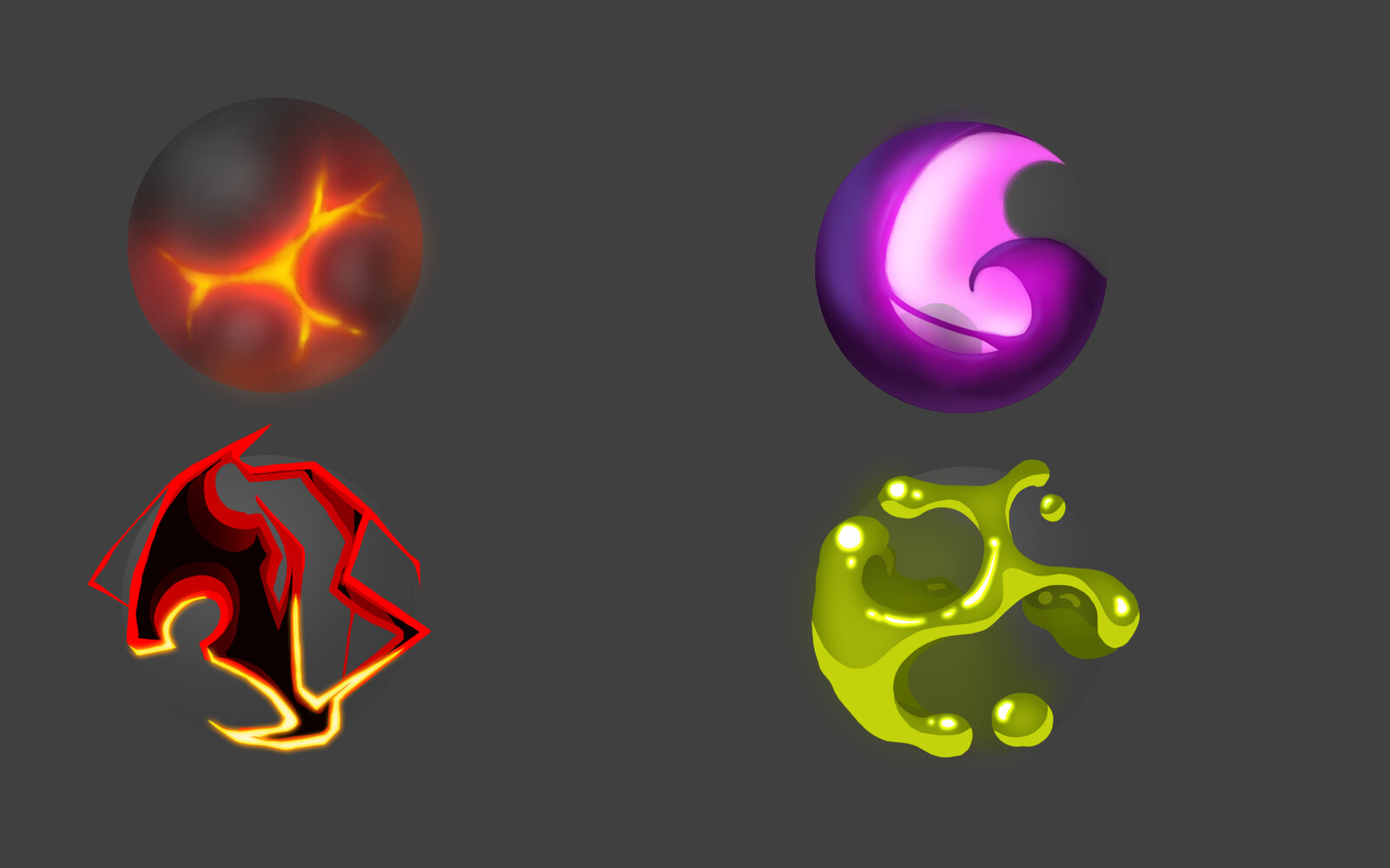 Different elemental spheres